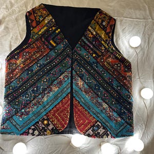 Waistcoat handmade embroidery patchwork