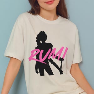 Huntrix Rumi Kpop Demon Hunters Inspired T-Shirt | Movie Fan Art Shirt | Gift For Him or Her