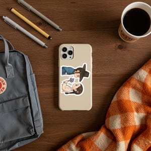 Bon Appétit Your Majesty Kdrama Satin Vinyl Sticker, Chibi Chef and King Waterproof Decal, Laptop Tablet Water Bottle Sticker, K Drama Gift