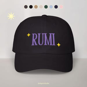 Huntrix Rumi Kpop Demon Hunters Inspired Embroidered Dad Hat | K-Drama Fan Art Hat | Gift For Him or Her