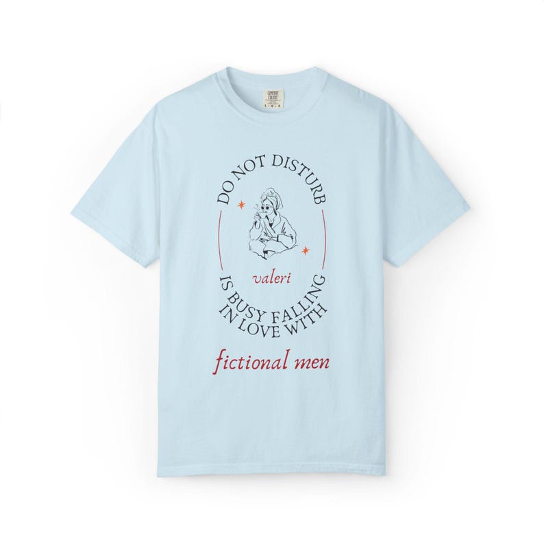 Custom Name Do Not Disturb Falling in Love with Fictional Men Shirt Personalized Unisex Graphic T Shirt Booktok Romance Funny Gift Tee