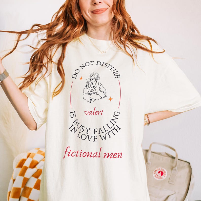 Custom Name Do Not Disturb Falling in Love with Fictional Men Shirt Personalized Unisex Graphic T Shirt Booktok Romance Funny Gift Tee