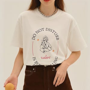 Custom Name Do Not Disturb Falling in Love with Fictional Men Shirt Personalized Unisex Graphic T Shirt Booktok Romance Funny Gift Tee