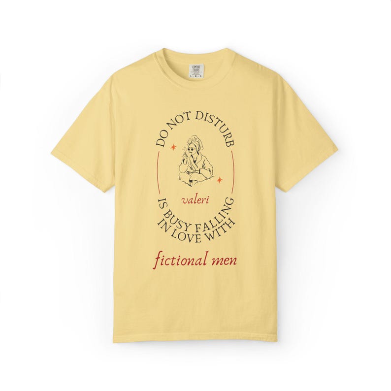 Custom Name Do Not Disturb Falling in Love with Fictional Men Shirt Personalized Unisex Graphic T Shirt Booktok Romance Funny Gift Tee