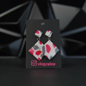 Geometric dangle stud earrings
