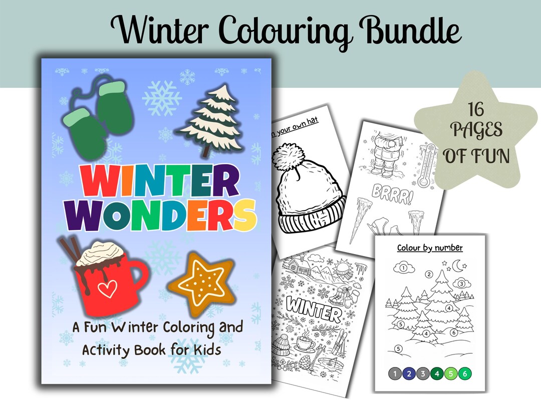 Winter Printables for Kids | Coloring, Mazes, Games Activity Bundle for ...