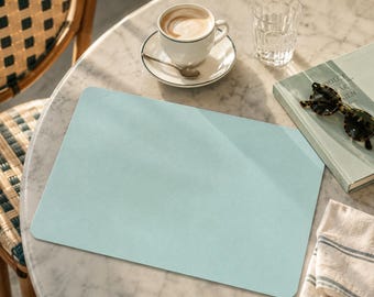 Personalized Leather Placemat, Luxury Leather Table Mat, Custom Engraved Dining Placemat, Elegant Dinner Party Table Decor