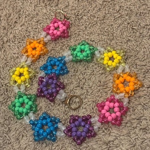 Rainbow Kandi Star Belt Chain