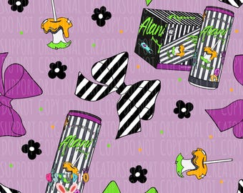 Witches Brew Energy Drink Seamless Pattern Girly Spooky Halloween Energy Drink Digital Paper Pink Caffeine Kawaii Soda PNG