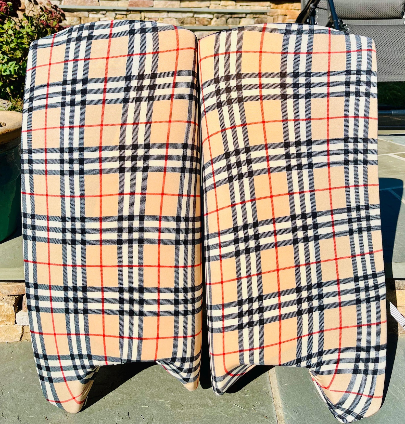 Preppy Plaid Smooth Spandex Indoor Goalie Sliders Slicks Leg Guard ...