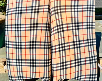 READY to SHIP Preppy Plaid Smooth Spandex Indoor Goalie Sliders Slicks Leg Guard Covers Size M/L