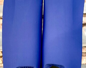READY to SHIP! Navy Blue Smooth Spandex Indoor Goalie Sliders Slicks Leg Guard Covers Size M/L