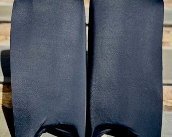 PRÊT À ÊTRE EXPÉDIÉ ! Petites jambières de gardien de but d'intérieur en spandex lisse noir, taille S