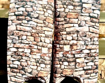 READY to SHIP Stone Wall Smooth Spandex Indoor Goalie Sliders Slicks Leg Guard Covers Size M/L