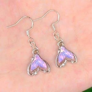 Purple Iridescent Mermaid Tail Earrings - Love and Deepspace Rafayel Inspired
