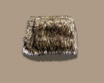 Y2K Faux Fur Mini Skirt | Unique Handmade Skirt for Bold Looks