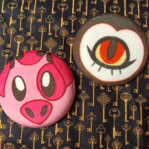 Fat Nuggets and KeeKee Minky Buttons! - Hazbin Hotel Inspired