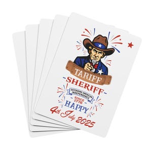 Vateriterische Spielkarten - USA Geschenk für 4