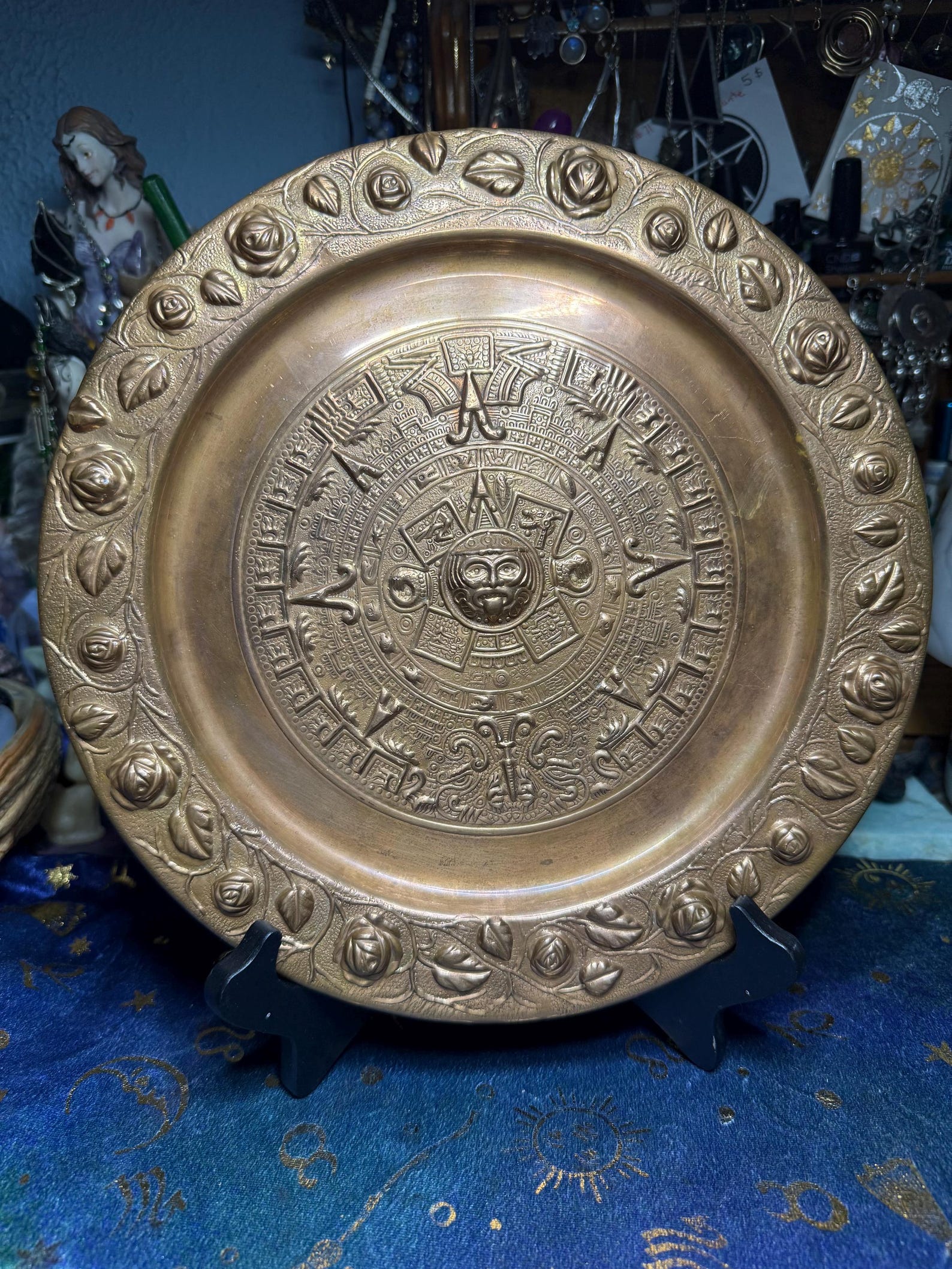 Aztec Mayan Calendar Copper Plate - Etsy