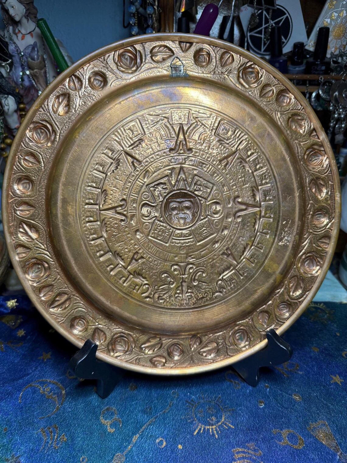 Aztec Mayan Calendar Copper Plate - Etsy