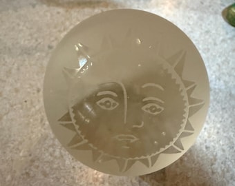 VINTAGE: Small Mexican Pottery Wall Hanging Sun - Made in Mexico