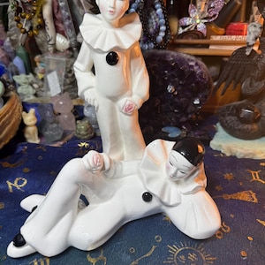 1980s Pierrot clowns figurines