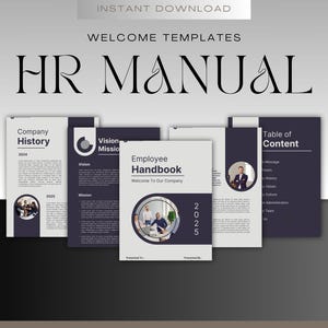Employee Handbook Template | Editable Canva Business Manual | Training Guide PDF | Small Business Onboarding Kit | Instant Download