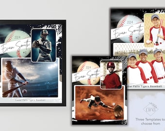 Plantilla de collage de fotos de béisbol para recuerdos - Canva (Descarga digital)