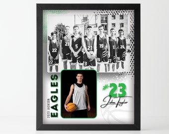 Plantilla de memoria de baloncesto - Canva Pro (Descarga digital)