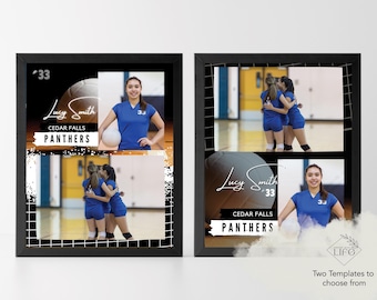 Plantilla de memoria de voleibol: Canva Pro, fotos del equipo (descarga digital)