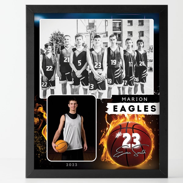 Memory Mate Basketball Template for Canva - Showcase your players with this beautiful template! Fast and Easy!