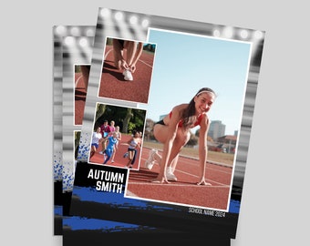 CANVA TEMPLATE - Memory Mate Template for CANVA - Showcase your athlete with this beautiful template! {Simple and Efficient}