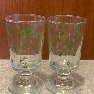 Irish Coffee Glass Footed set of 2