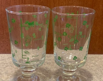 Irish Coffee Glass Footed set of 2