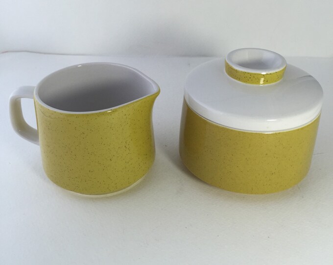 Mikasa Cream & Sugar Set Mediterrania Empire Gold Coup Creamer and