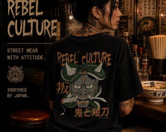 Japanese Oni - Oversized Cotton T-Shirt