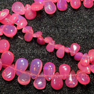 Natural Pink Ethiopian Opal Smooth Pear Shape Beads, Ethiopian Opal Plain Beads, Ethiopian opal pear beads, Opal Beads, Ethiopian Opal Beads