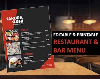 Restaurant Flyer Etsy