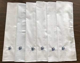 6  Men's Handkerchiefs, Free Monogram