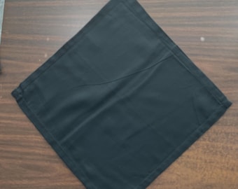 Black handkerchief, 100% cotton, bridesmaid, wedding gift, monogram available