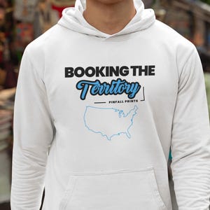 Booking the Territory Hooded Sweatshirt | Pro Wrestling Fan Hoodie, Wrestling Gift, Unisex Hoodie, Gym Pump Cover