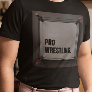 Faded Pro Wrestling Ring | Pinfall Prints - Pro Wrestling Tee, Wrestling Fan Shirt, Unisex Wrestling Top, Wrestling Gift