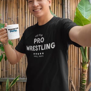 Five Star Pro Ringer Shirt | Main Event Grappling Tee | Hochwertige Bekleidung | Geschenk für Wrestling Fan | Pinfall Drucke