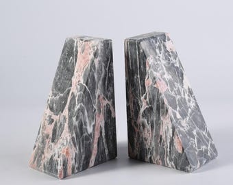 Natural Marble Granite Onyx Bookends,set of 2