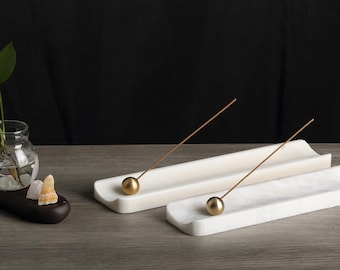 Natural Marble Incense Holder Burner for Sticks, 11*2.5in