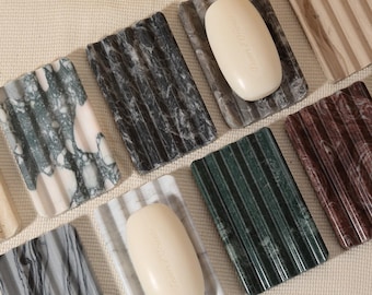 2 jaboneras de mármol natural para ducha