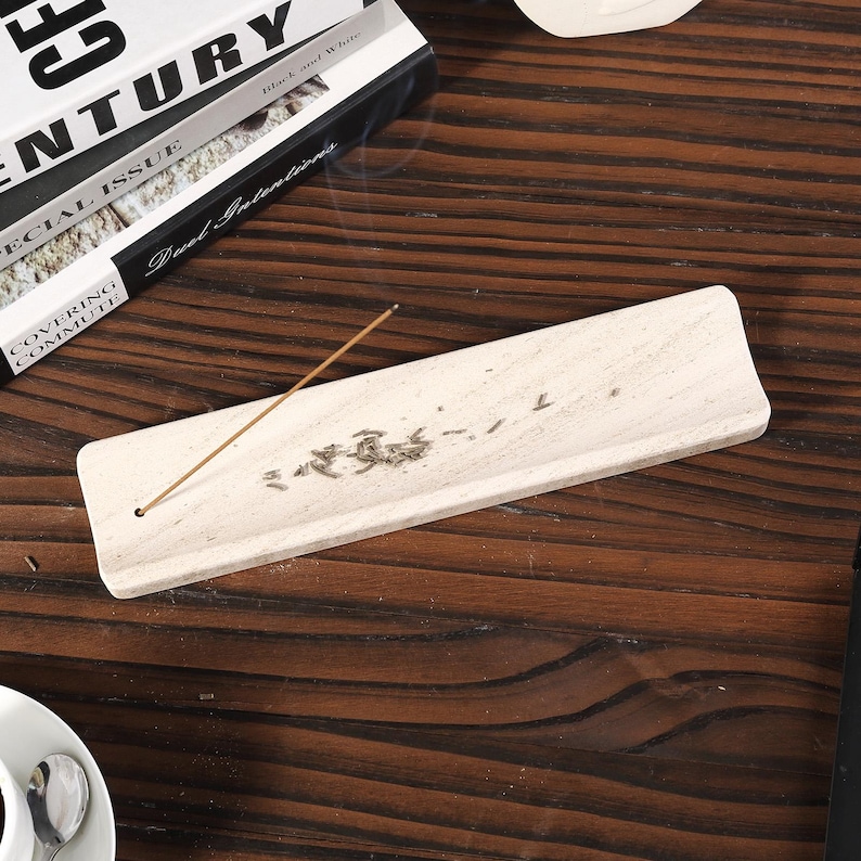 Natural Marble Incense Holder Burner for Sticks, 11*2.5in image 16