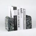 Natural Marble Granite Bookends,Set of 2.