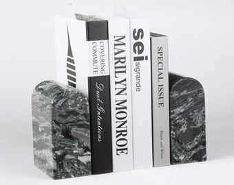Natural Marble Granite Bookends,Set of 2.
