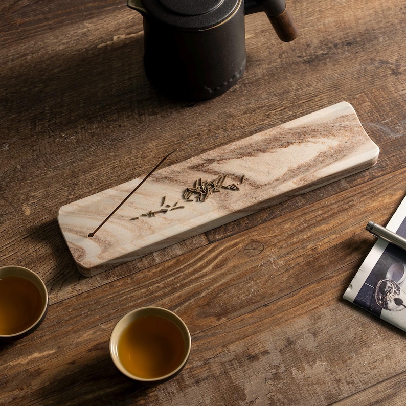 Natural Marble Incense Holder Burner for Sticks, 11*2.5in D1900 Palissandro